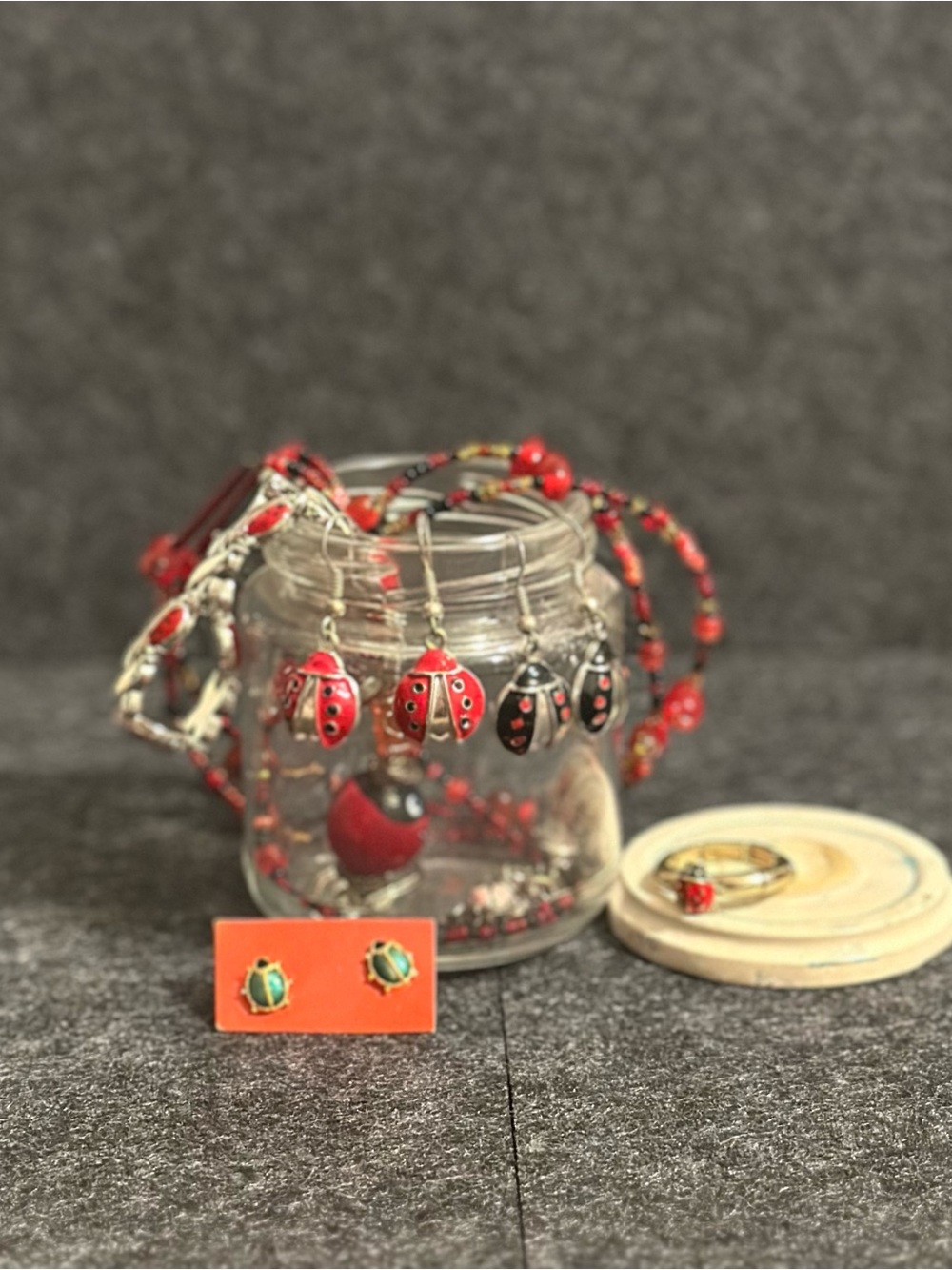 Ladybug Themed Mystery Jewelry Jar